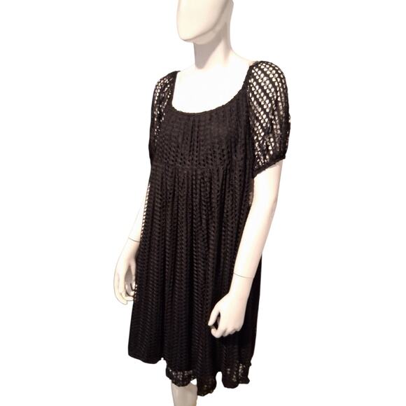 Hayden LA Daileylook Open Knit Women's Size Large Babydoll Mesh Whimsigoth Dress - Picture 2 of 12